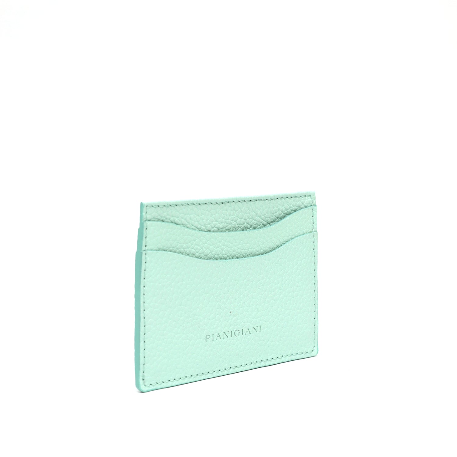 Portacarte in pelle martellata acquamarina,con 4 tasche prodotto da Pianigiani bags
