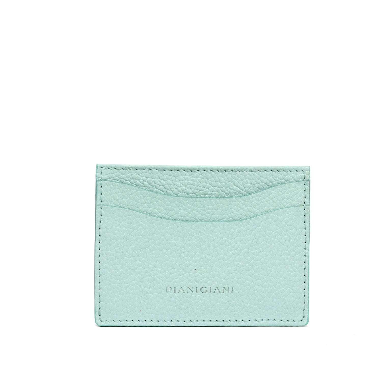 Portacarte in pelle martellata acquamarina,con 4 tasche prodotto da Pianigiani bags
