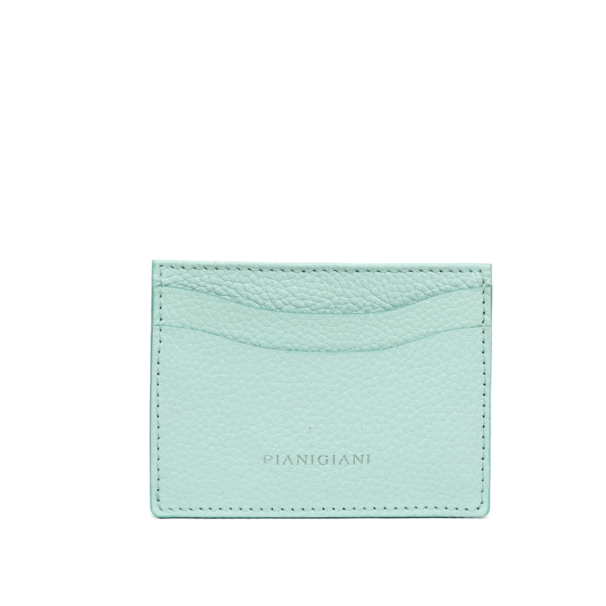 Portacarte in pelle martellata acquamarina,con 4 tasche prodotto da Pianigiani bags