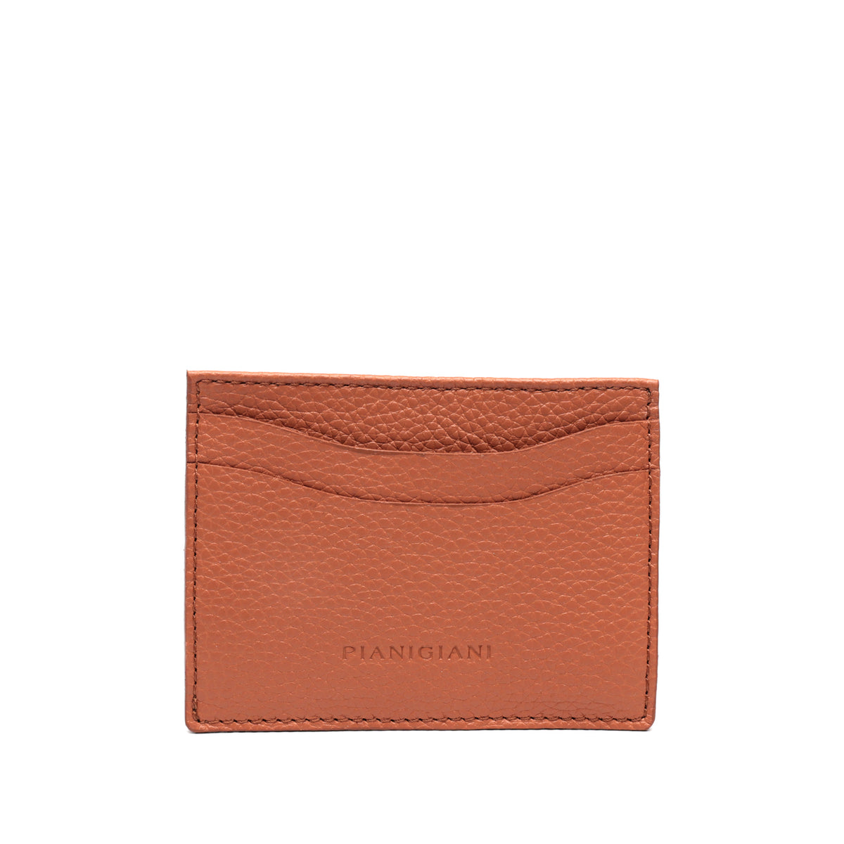 Portacarte in pelle martellata caramello,con 4 tasche prodotto da Pianigiani bags