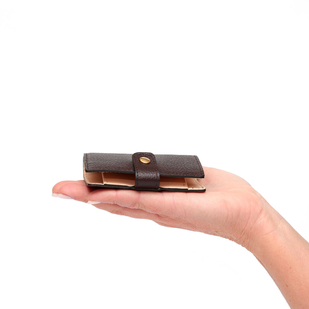 Portafoglio con automatico in pelle cioccolato, prodotta da Pianigiani bags
