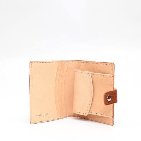 Portafoglio Cara in pelle martellata marrone prodotto da Pianigiani bags