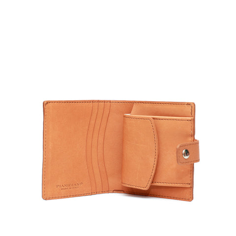 Portafoglio Cara in pelle martellata caramello,prodotto da Pianigiani bags