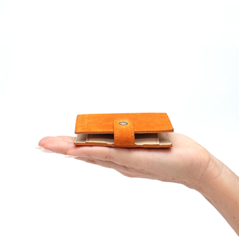 Portafoglio Cara in pelle scamosciata arancio prodotto da Pianigiani bags