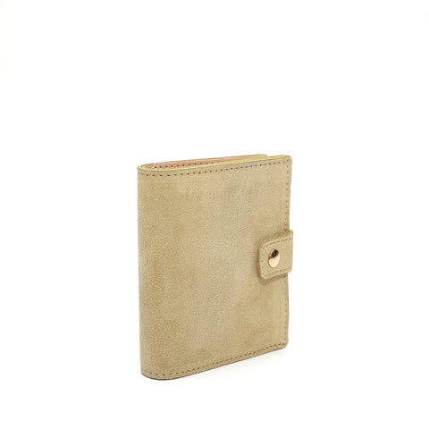 Portafoglio Cara in pelle scamosciata beige prodotto da Pianigiani bags