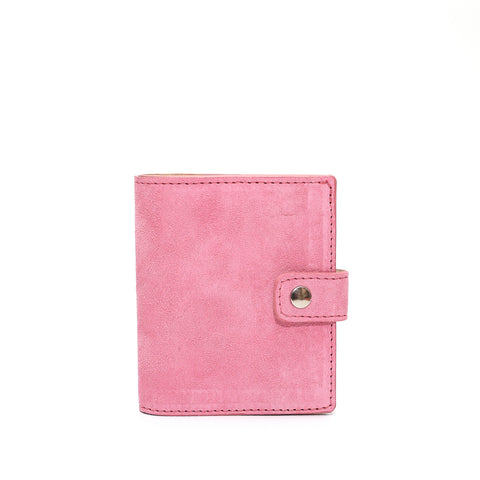 Portafoglio Cara in pelle scamosciata rosa prodotto da Pianigiani bags