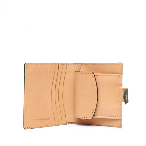 Cara Wallet in Green leather