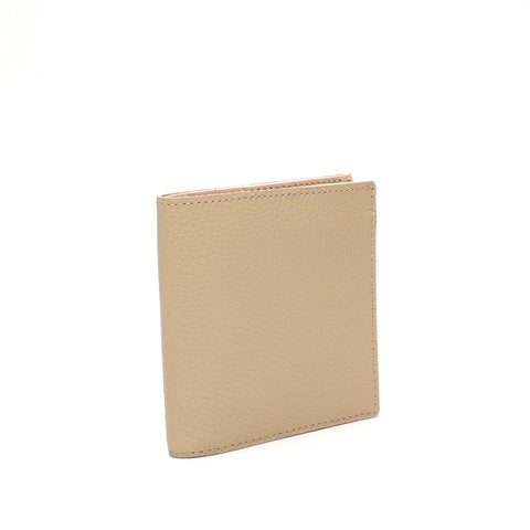 Portafoglio da uomo in pelle martellata beige con spazio per banconote, 6 carte di credito, documenti , prodotto da Pianigiani Bags