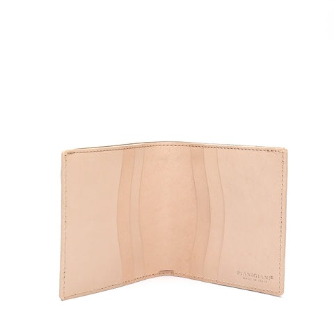Portafoglio da uomo in pelle martellata beige con spazio per banconote, 6 carte di credito, documenti , prodotto da Pianigiani Bags