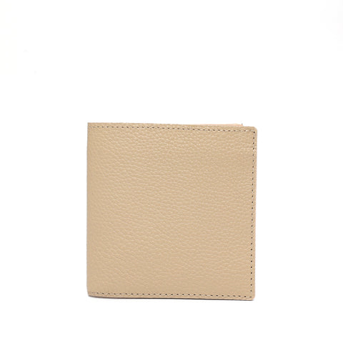 Portafoglio da uomo in pelle martellata beige con spazio per banconote, 6 carte di credito, documenti , prodotto da Pianigiani Bags.
