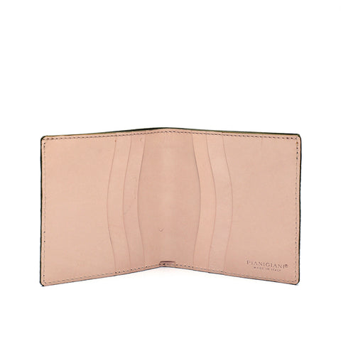 Portafoglio da uomo in pelle martellata tortora con spazio per banconote, 6 carte di credito, documenti , prodotto da Pianigiani Bags.