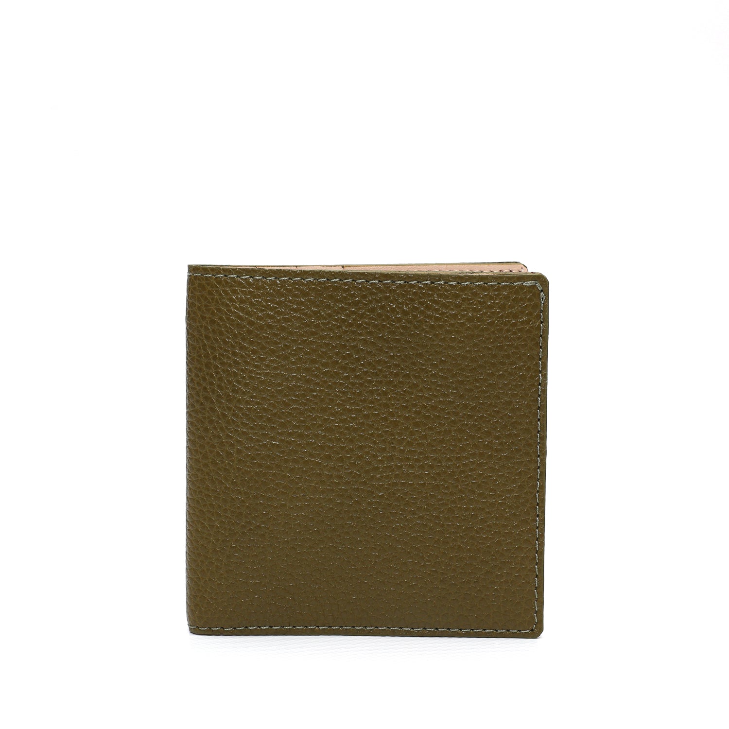 Portafoglio da uomo in pelle martellata verde oliva con spazio per banconote, 6 carte di credito, documenti , prodotto da Pianigiani Bags