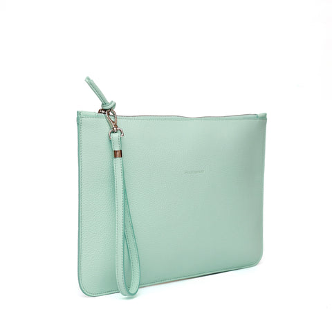 Rose in aquamarine leather