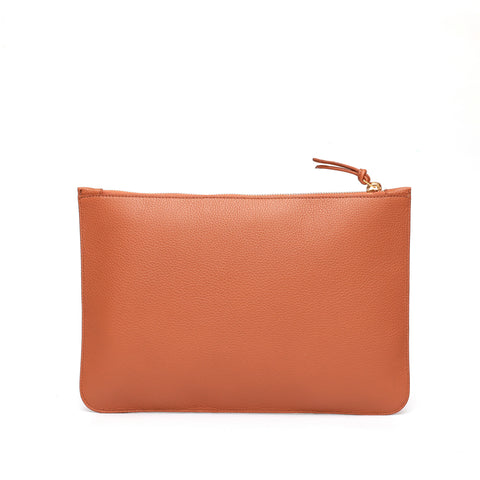 Rose in caramel leather with gold studs