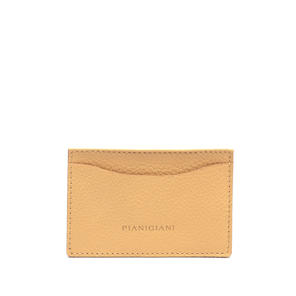 Portacarte in pelle martellata burro,con 2 tasche prodotto da Pianigiani bags