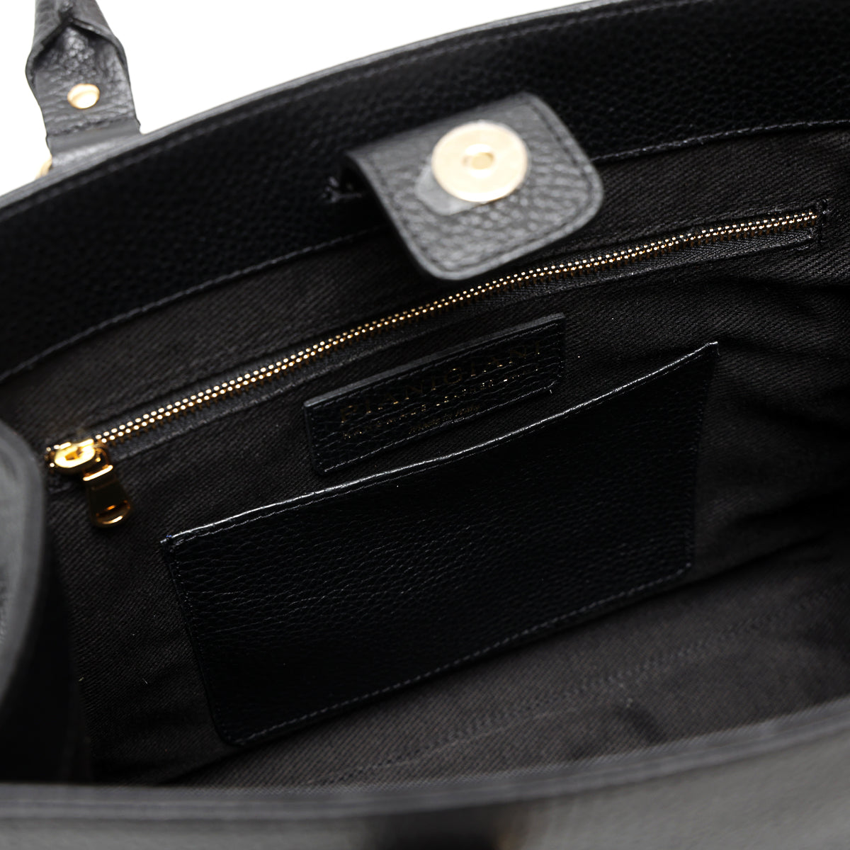 Lady bag S borsa da donna a mano con tracolla in pelle martellata nera fatta da Pianigiani Bags