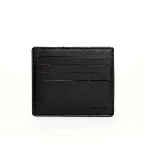 Portafoglio Open portacarte e banconote in pelle nera, realizzato e venduta da Pianigiani Bags